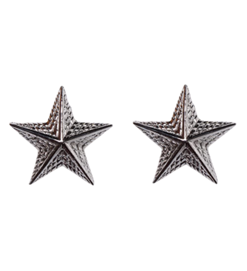Metallic Rank Star (Pair) – Silver Finish