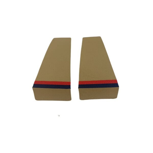 Khaki Shoulder flap with Red and Navy Stripe